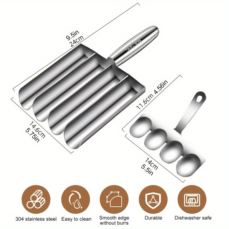 The Stainless Steel Meatball Maker is a convenient and easy-to-clean kitchen tool that shapes perfectly sized meatballs, fish balls, and rice balls. Perfect for both home cooking and restaurant use.