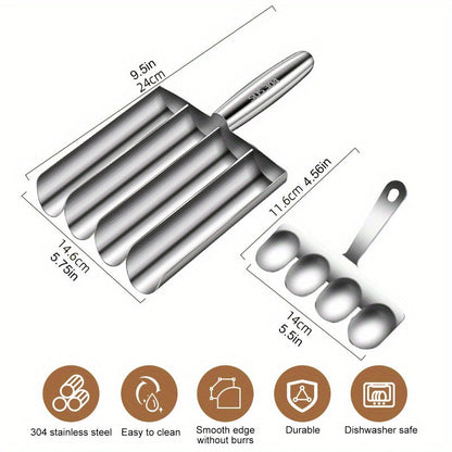 The Stainless Steel Meatball Maker is a convenient and easy-to-clean kitchen tool that shapes perfectly sized meatballs, fish balls, and rice balls. Perfect for both home cooking and restaurant use.