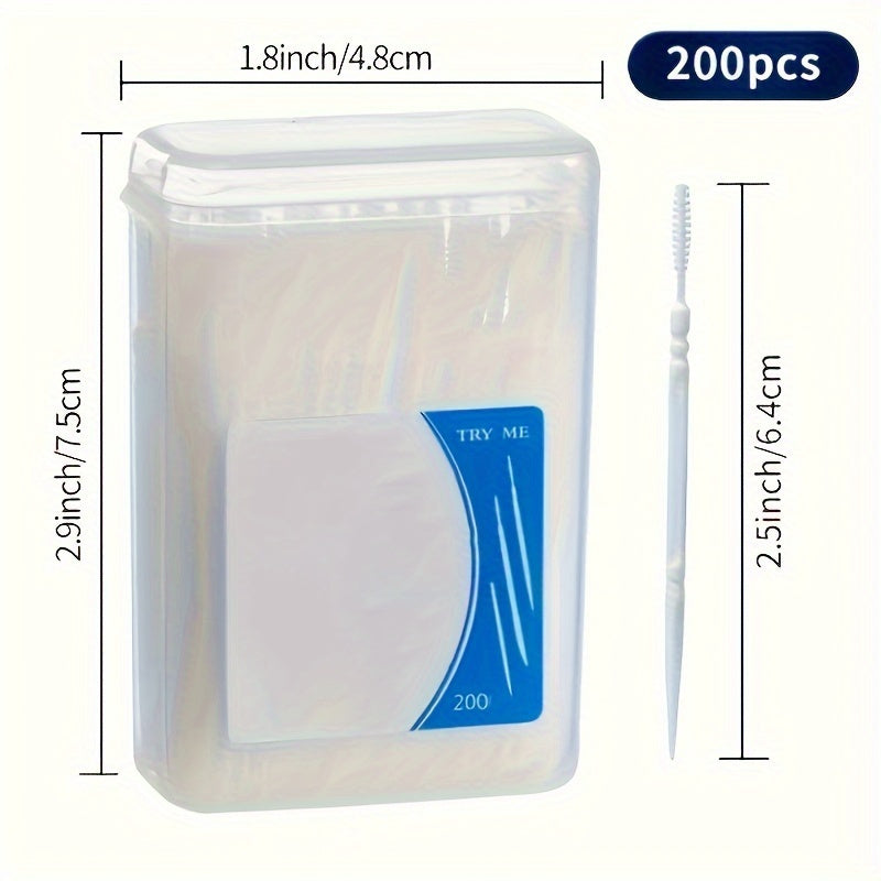 200 Premium Disposable Toothpicks with Double Ends - Ultra-Fine, Portable, and Innovative for Home Use