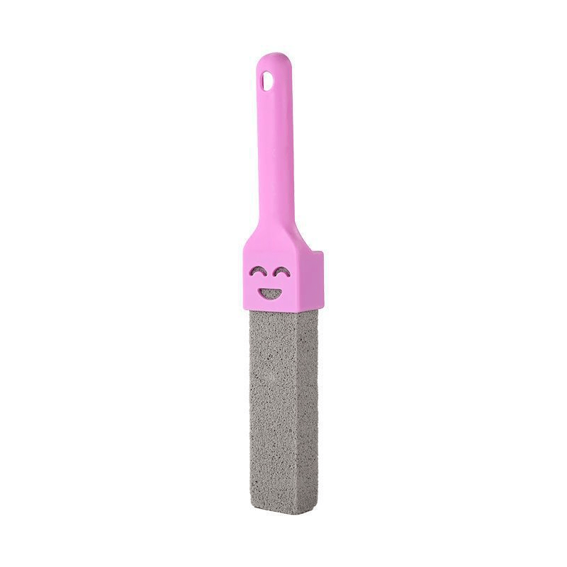 Long handle pumice stone toilet brush set includes 2 brushes, effectively removes lime scale and grime in hard-to-reach spots. Ideal for bathroom, pool and home cleaning. Convenient cordless design makes it a must-have tool for home maintenance.