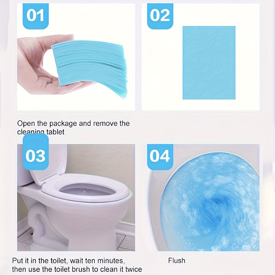 30-Pack Citric Acid Toilet Cleaning Tablets: Stain remover and brightener for ceramic surfaces, non-stripping mop pills for wooden floors and toilet bowl purification.