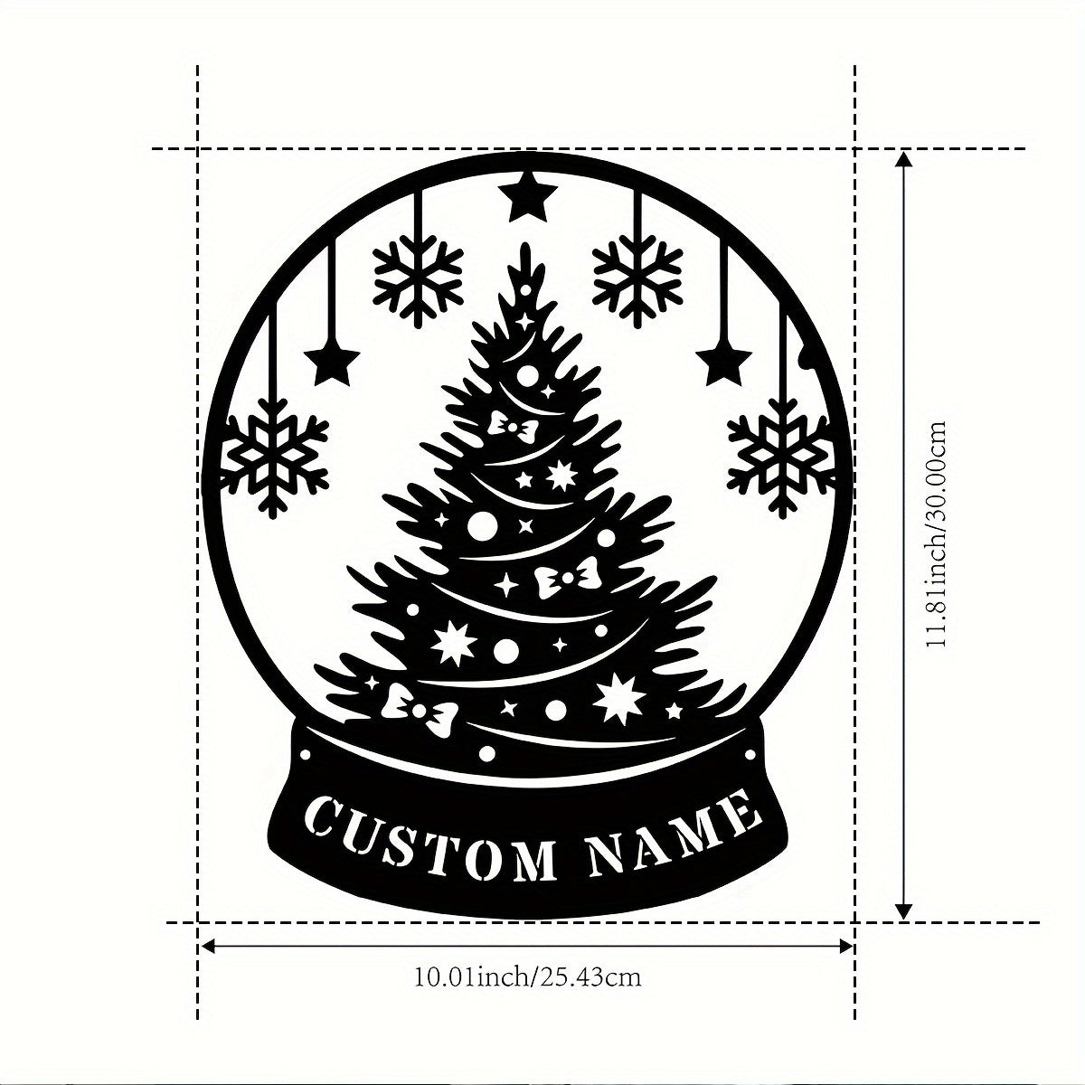 Make It Your Own: Metal Christmas Tree Wall Sign - Add Your Family Name for a Personal Touch, Rustic Decor for Inside or Outside, Ideal for Holiday Gifting