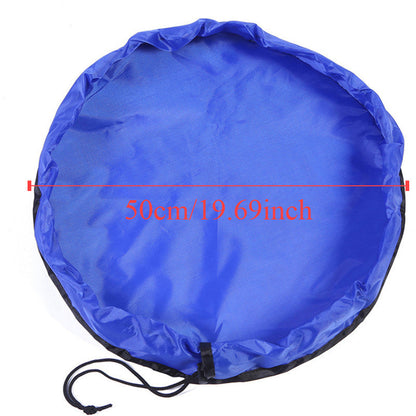 Portable Organizer for Toys and Party Supplies - Round Bag with Drawstring Closure Made of Reusable Oxford Cloth