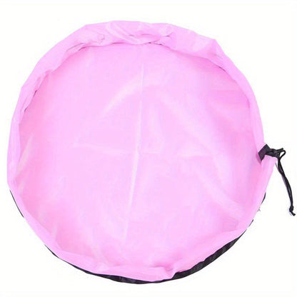 Portable Organizer for Toys and Party Supplies - Round Bag with Drawstring Closure Made of Reusable Oxford Cloth