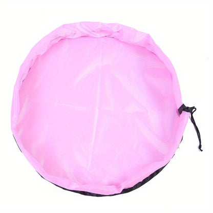 Portable Organizer for Toys and Party Supplies - Round Bag with Drawstring Closure Made of Reusable Oxford Cloth