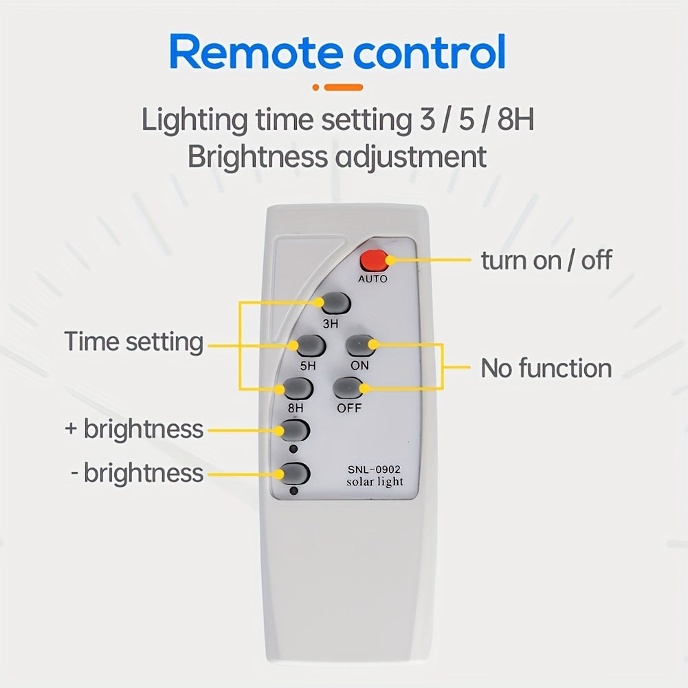 40W Solar Wall Light with Remote Control for Outdoor Areas.