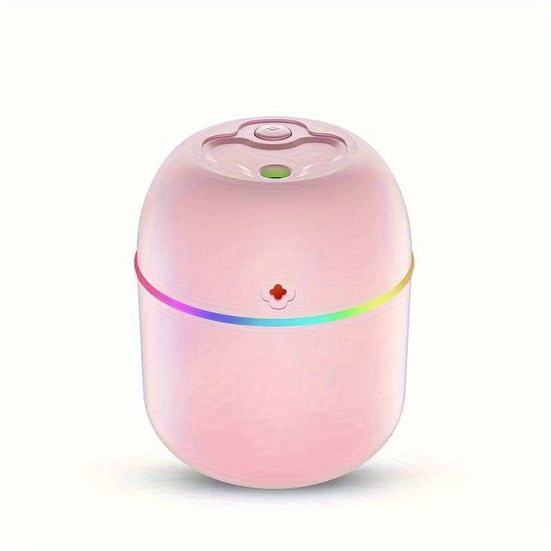 Compact USB-powered AromaRelax Humidifier with LED Lights - Ideal for any room or car. Multi-room compatible, easy to use, and doubles as an aroma diffuser.