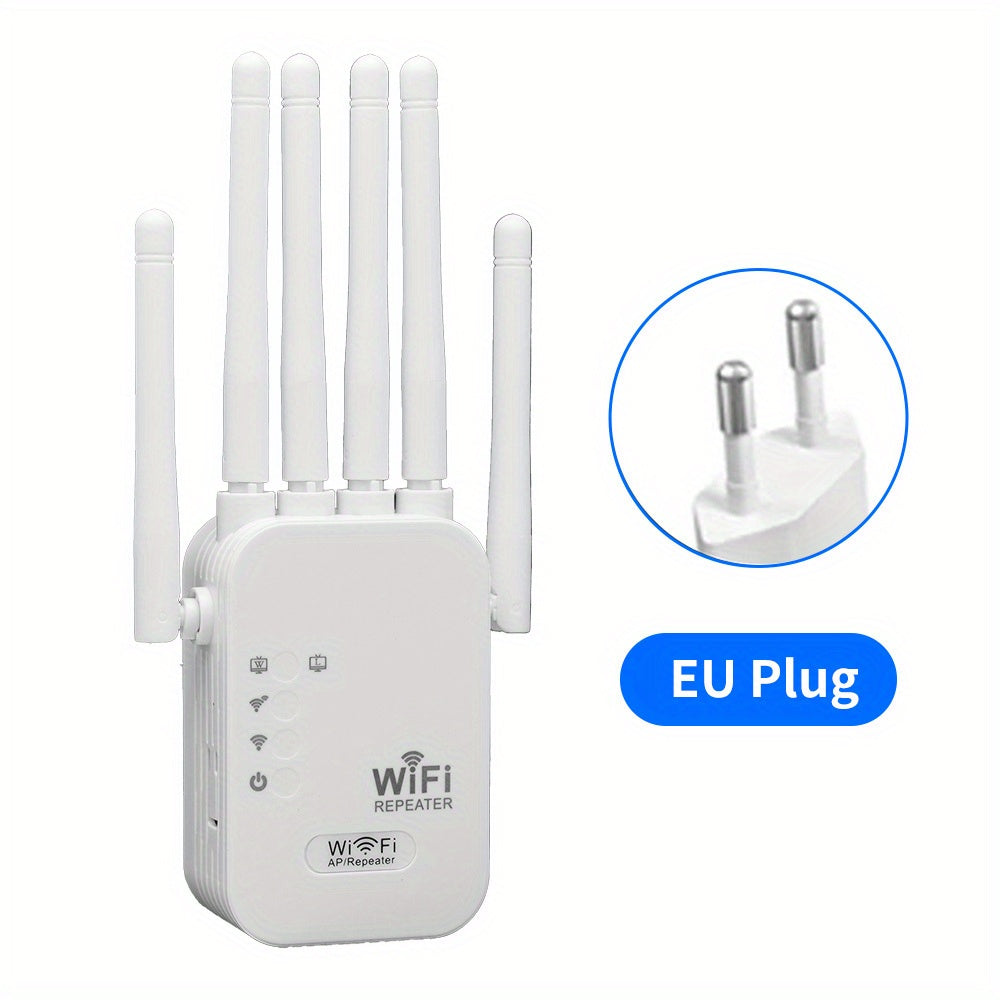 OEKE-Extreme 1200Mbps WiFi6 Extender with Six Antennas, ideal for large homes and multi-storey villas. Can be used as an AP or Router.