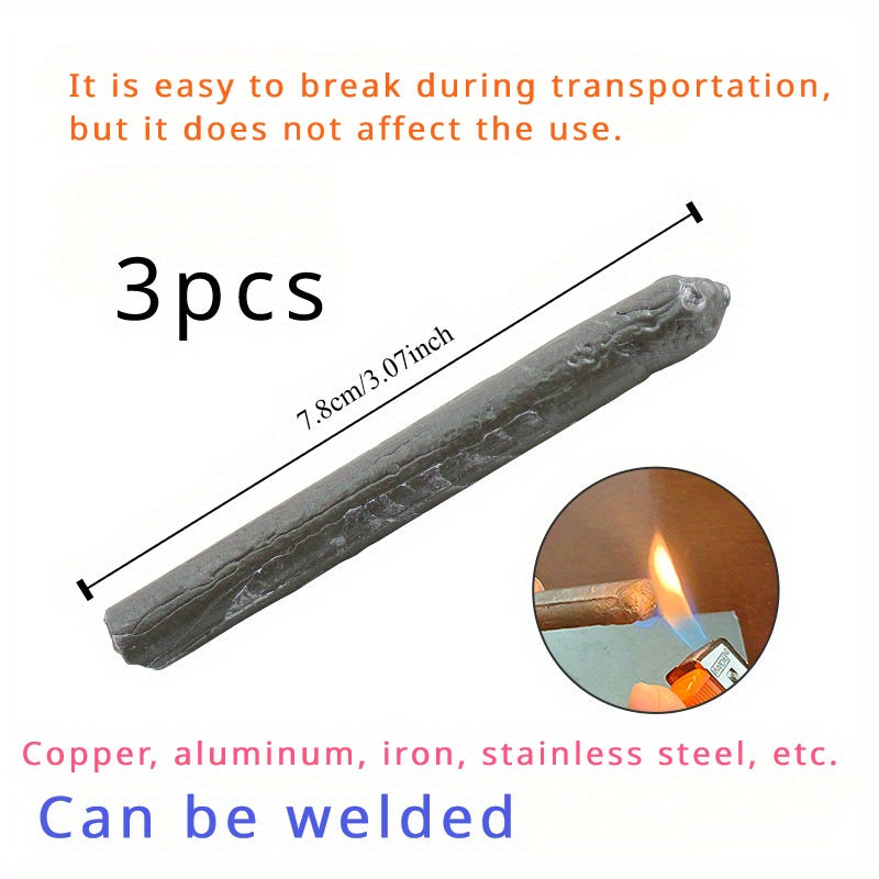 Low-temperature welding rods for household lighters, repair welding of various materials.