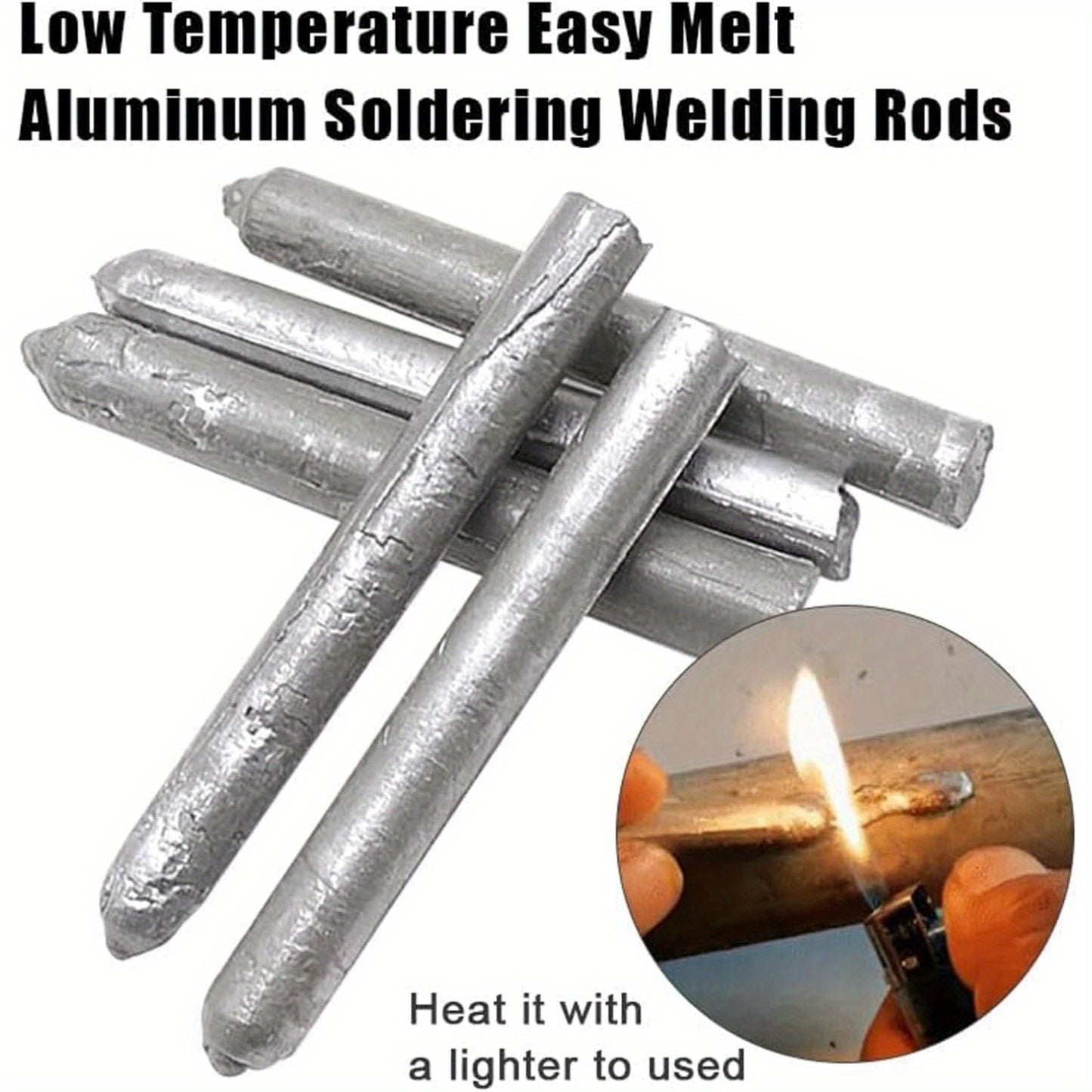 Low-temperature welding rods for household lighters, repair welding of various materials.