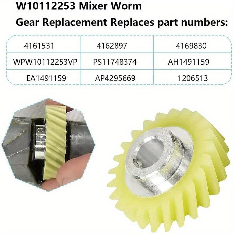 Two premium worm gear replacement parts for KitchenAid blenders, made with durable plastic and metal construction for long-lasting performance. Compatible with models 4169830, AP4295669, and 4162897, these parts are easy to install and provide smooth