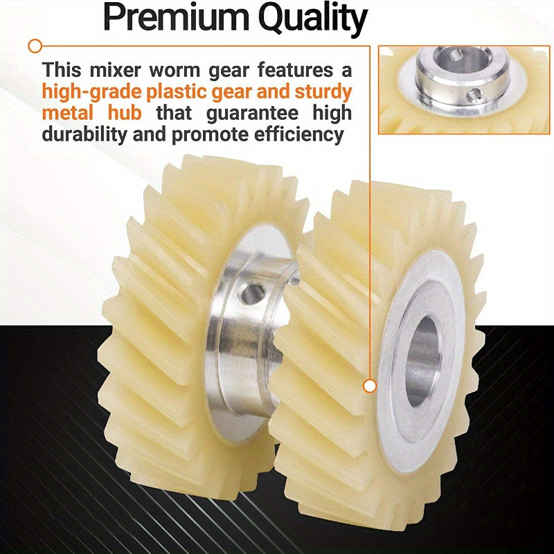 Two premium worm gear replacement parts for KitchenAid blenders, made with durable plastic and metal construction for long-lasting performance. Compatible with models 4169830, AP4295669, and 4162897, these parts are easy to install and provide smooth