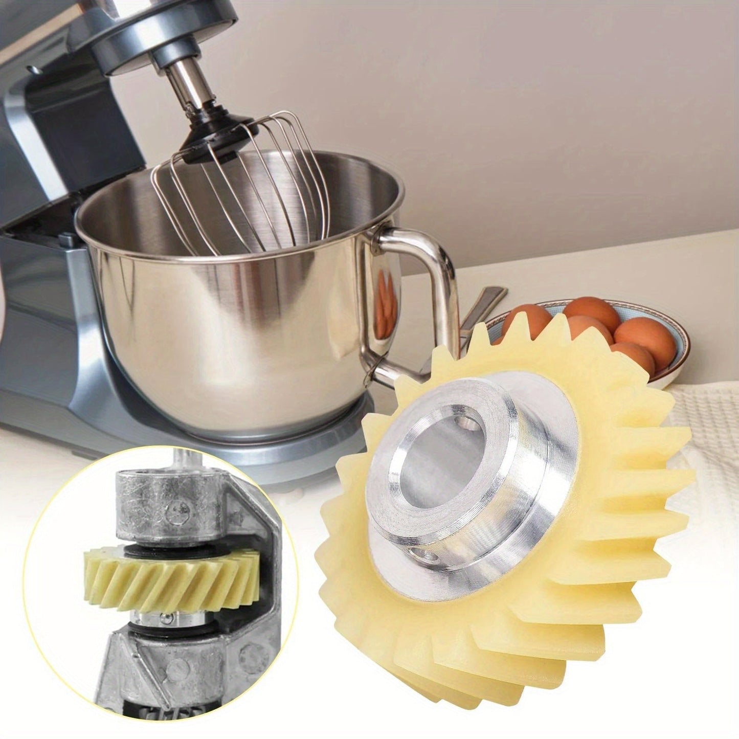 Two premium worm gear replacement parts for KitchenAid blenders, made with durable plastic and metal construction for long-lasting performance. Compatible with models 4169830, AP4295669, and 4162897, these parts are easy to install and provide smooth