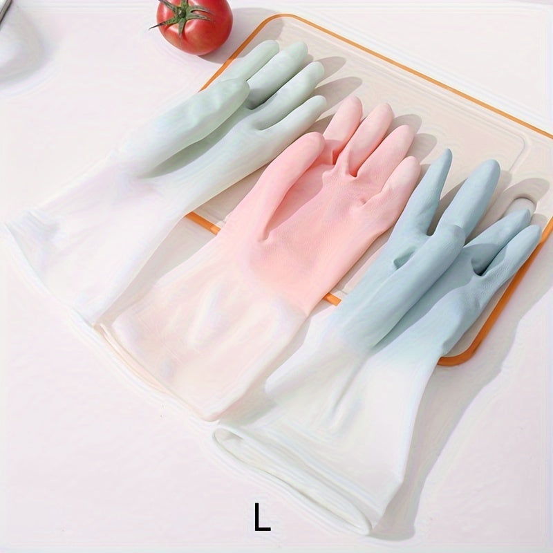 Versatile Household Cleaning Gloves for Kitchen - Durable, Waterproof, and Reusable Dishwashing Gloves with Non-Slip Grip. Perfect for Laundry and Housework. Essential Cleaning Tool for Living Room and Kitchen. No Electricity or Batteries Required.