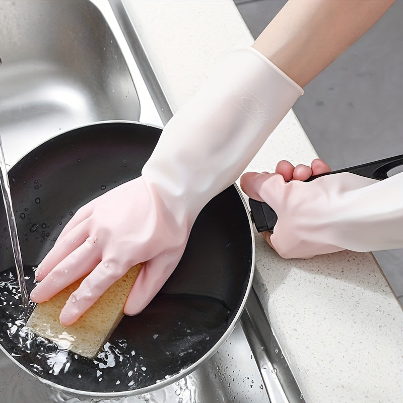 Versatile Household Cleaning Gloves for Kitchen - Durable, Waterproof, and Reusable Dishwashing Gloves with Non-Slip Grip. Perfect for Laundry and Housework. Essential Cleaning Tool for Living Room and Kitchen. No Electricity or Batteries Required.