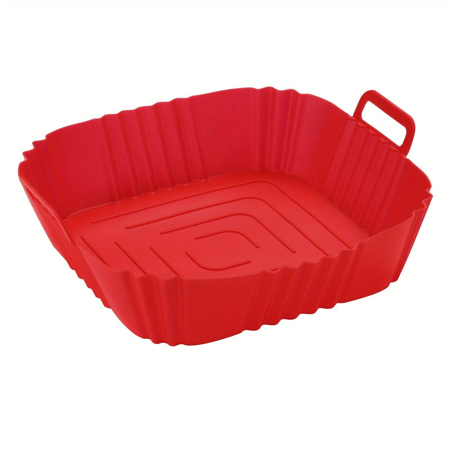 Silicone Air Fryer Liner - Non-Stick Baking Pan for Pizza & Fried Chicken, Reusable Fryer Liner