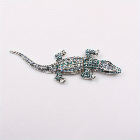 Upgrade your style with our exquisite Crocodile Brooch Pin. This elegant rhinestone-encrusted accessory is perfect for adding a touch of luxury to your daily wear, travel outfits, or party ensembles. Its unique animal-shaped design will enhance your