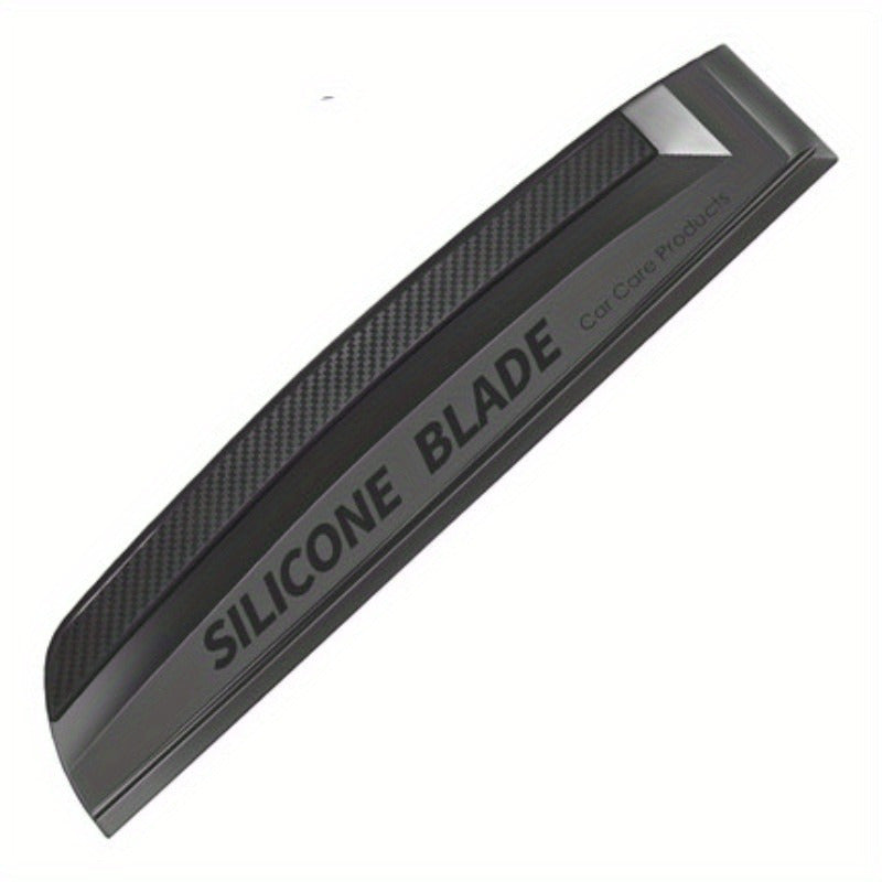 Flexible silicone car water squeegee for streak-free drying and winter car care.