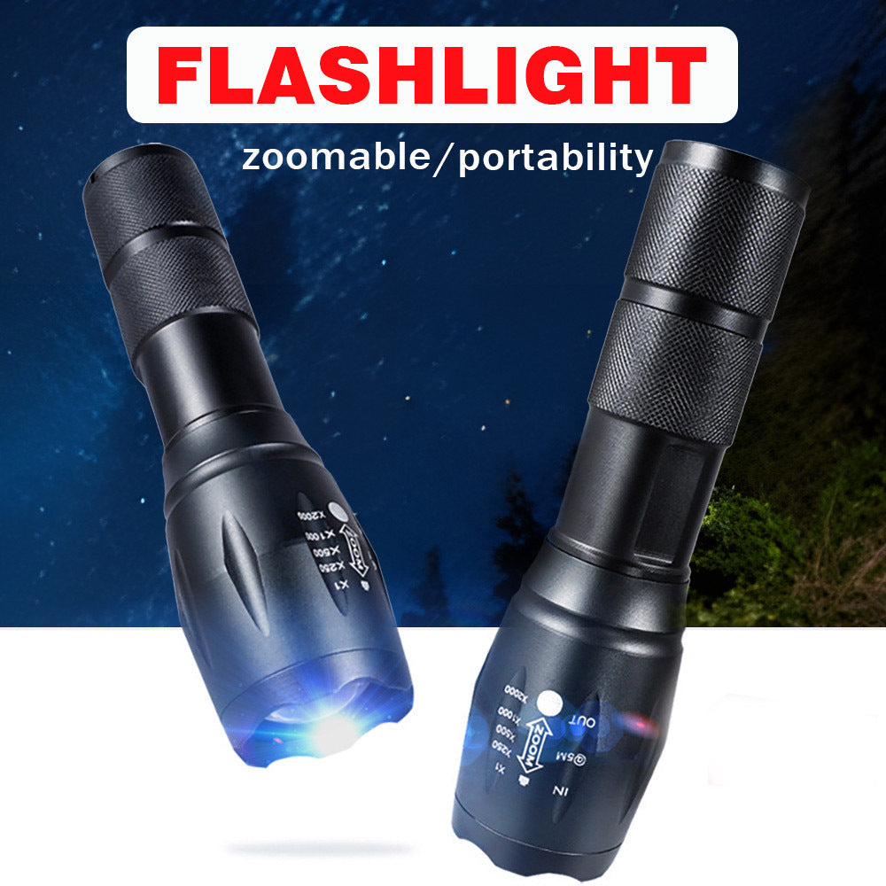 Pair of Zoomable LED Flashlights for Camping, Hiking, and Emergencies - Textured Grip, Easy Battery Replacement, Secure Compartment