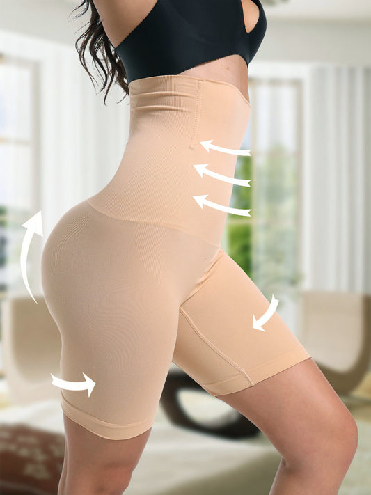 Seamless, high-waist shaper shorts for everyday comfort with tummy control and butt lifting effects.