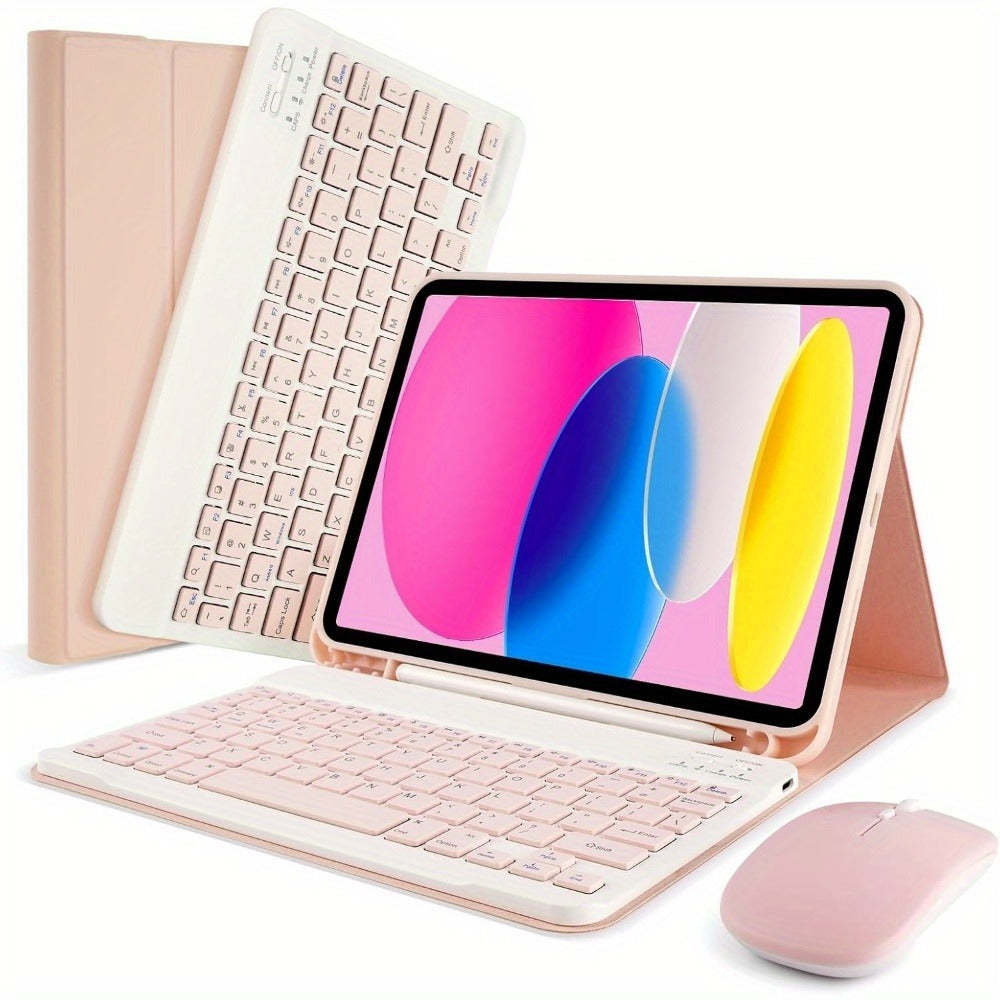 Wireless iPad Pro 32.77cm & Air M2 13inch Case with Pencil Slot, Keyboard, Type-C Charging. Charger not included.