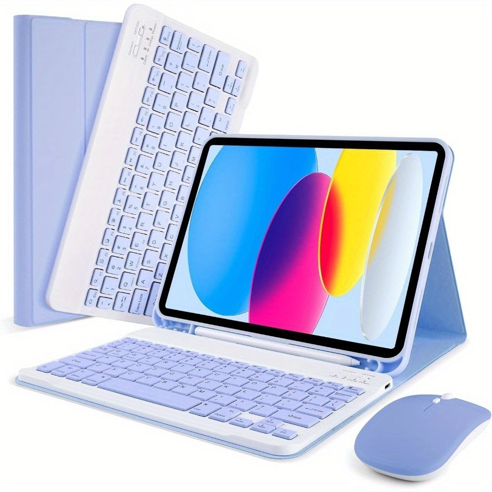 Wireless iPad Pro 32.77cm & Air M2 13inch Case with Pencil Slot, Keyboard, Type-C Charging. Charger not included.