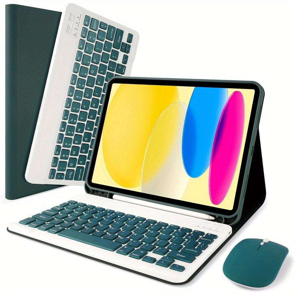 Wireless iPad Pro 32.77cm & Air M2 13inch Case with Pencil Slot, Keyboard, Type-C Charging. Charger not included.