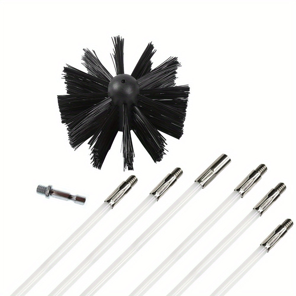 Brushes for cleaning fireplaces, chimneys, dryer exhausts, and flexible rod sets.