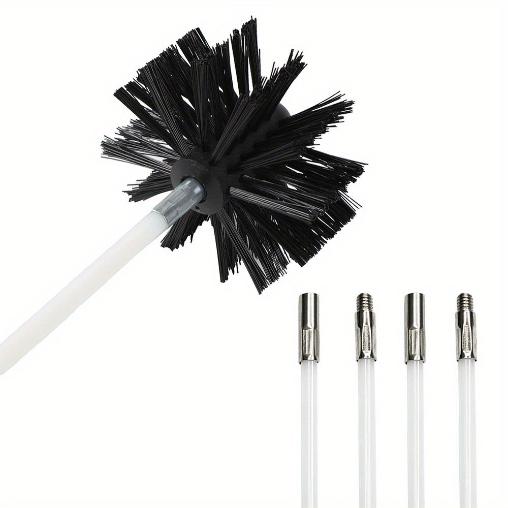 Brushes for cleaning fireplaces, chimneys, dryer exhausts, and flexible rod sets.