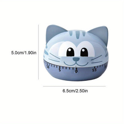 Adorable Cartoon Animal Kitchen Timer - 60-Minute Mechanical Count-Down Timer - Battery-Free - Made of Sturdy Plastic - Perfect for Cooking, Exercise, Beauty, Study - Must-Have Kitchen Tool - Ideal for Dorms - Great Gift Option