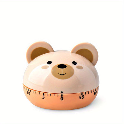 Adorable Cartoon Animal Kitchen Timer - 60-Minute Mechanical Count-Down Timer - Battery-Free - Made of Sturdy Plastic - Perfect for Cooking, Exercise, Beauty, Study - Must-Have Kitchen Tool - Ideal for Dorms - Great Gift Option