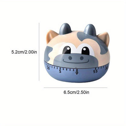 Adorable Cartoon Animal Kitchen Timer - 60-Minute Mechanical Count-Down Timer - Battery-Free - Made of Sturdy Plastic - Perfect for Cooking, Exercise, Beauty, Study - Must-Have Kitchen Tool - Ideal for Dorms - Great Gift Option