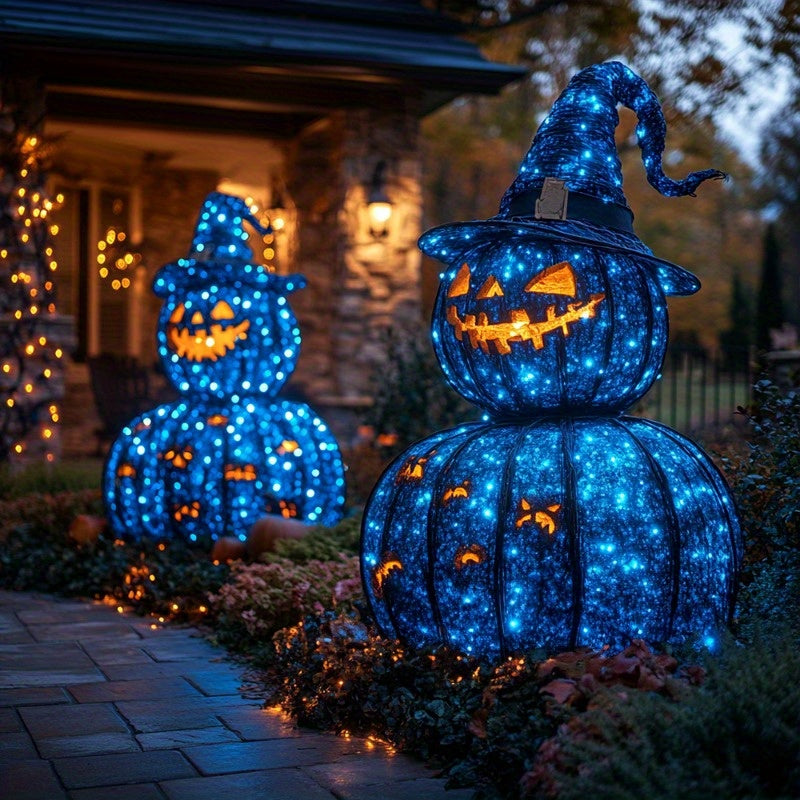 Solar-powered blue rope lights - 1 piece, adjustable brightness for outdoor use on pool decks, railings, porches, trees, and fences - Ideal for festive decorations during Christmas and Halloween, adding a touch of outdoor solar flair.