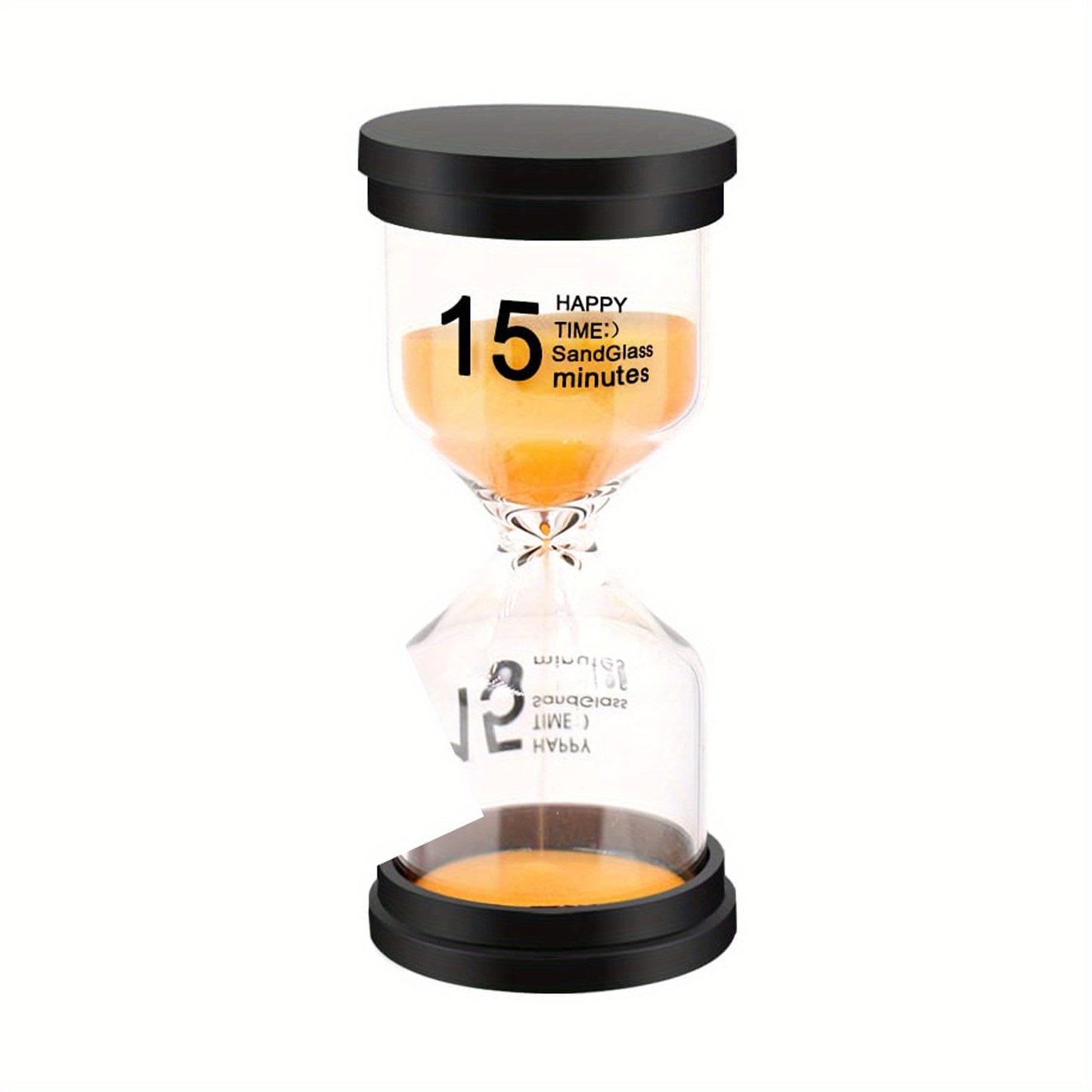 Colorful set of 6 sand timers, with durations ranging from 1 to 30 minutes, for use in games, classrooms, and offices.