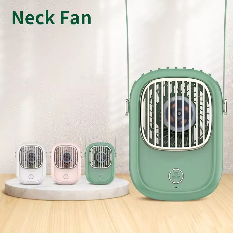 Stay cool on the go with our Bladeless Neck Fan! Rechargeable via USB, it features a long-lasting 2000mAh Lithium Battery. This wearable fan is perfect for indoor and outdoor use, with easy button control. Made of durable plastic, it even comes with a