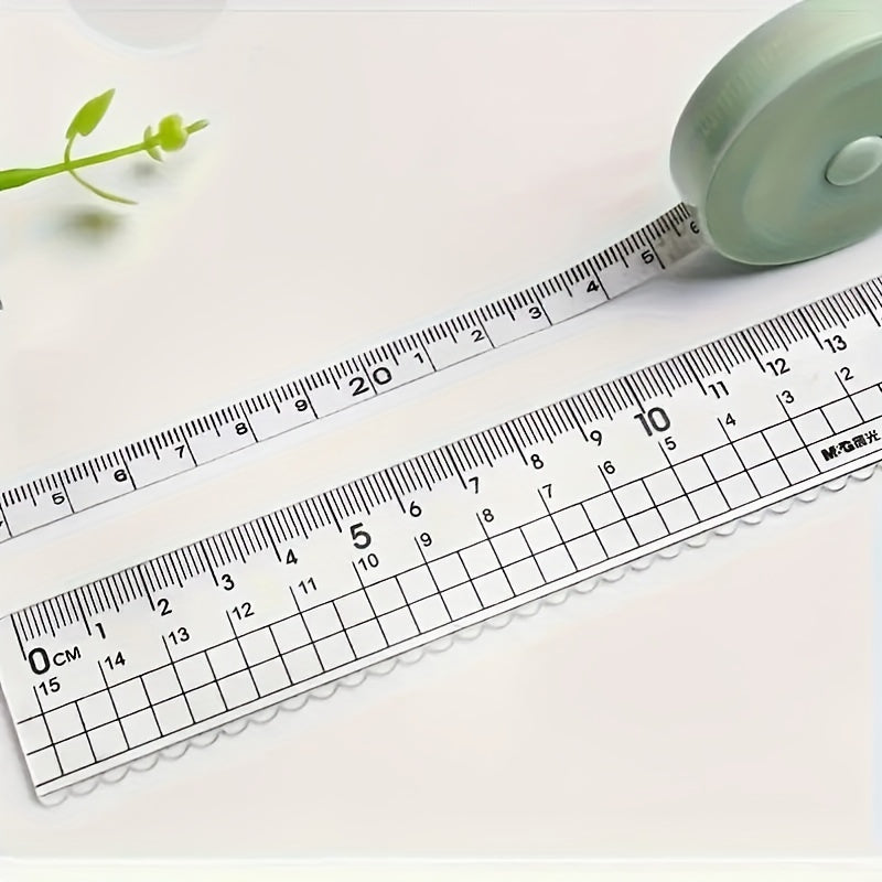 Portable and compact soft tape measure, measuring 149.86cm. Easy to use and retractable, perfect for home and office use. Not suitable for food storage.