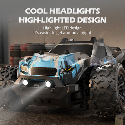 ZLL SG318 PRO 1:20 Scale High-Speed RC Car with "BEAST MINI" Design, 20km/h Off-Road Monster Truck, Durable Blue and Black. Features include 2.4G Remote Control, USB Rechargeable Battery