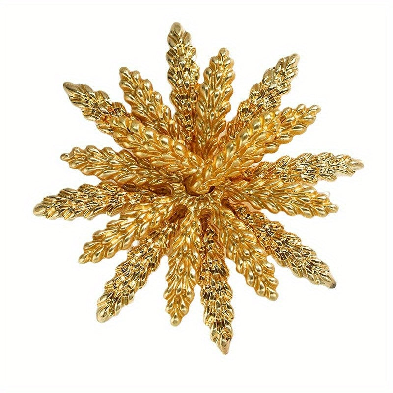 Stylish Enamel Wheat Leaf Brooch Pin suitable for both Women and Men, Unique Plant-Inspired Fashion Accessory with a Sophisticated Multilayer Design Corsage Badge