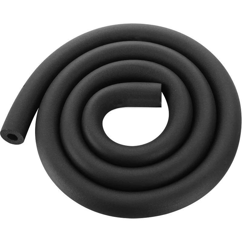 Waterproof black sponge rubber pipe measuring 170.69cm, designed as a thermal insulation tubular protector for use with heating, cooling, and air purifiers.