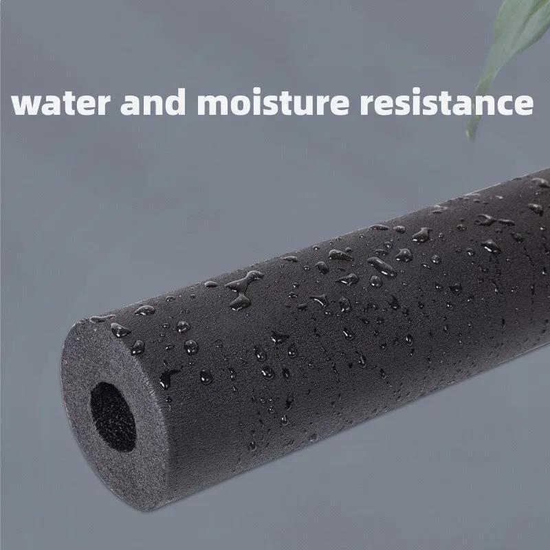 Waterproof black sponge rubber pipe measuring 170.69cm, designed as a thermal insulation tubular protector for use with heating, cooling, and air purifiers.