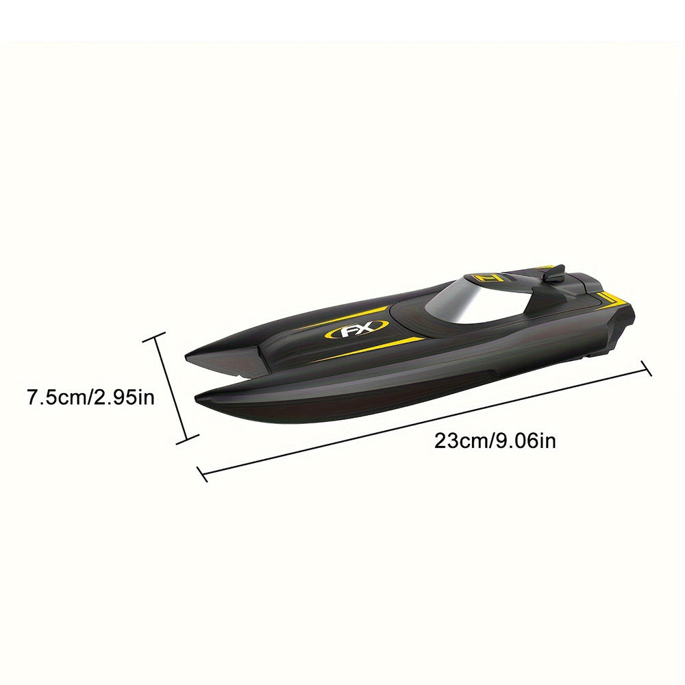 TKKJ High-Speed RC Boat, 2.4GHz, 6.21mph, Rechargeable Battery, Low Power Alarm, Durable ABS Material, Includes Remote & USB Charging Cable, Ideal for Pools or Lakes, Perfect Gift for Kids