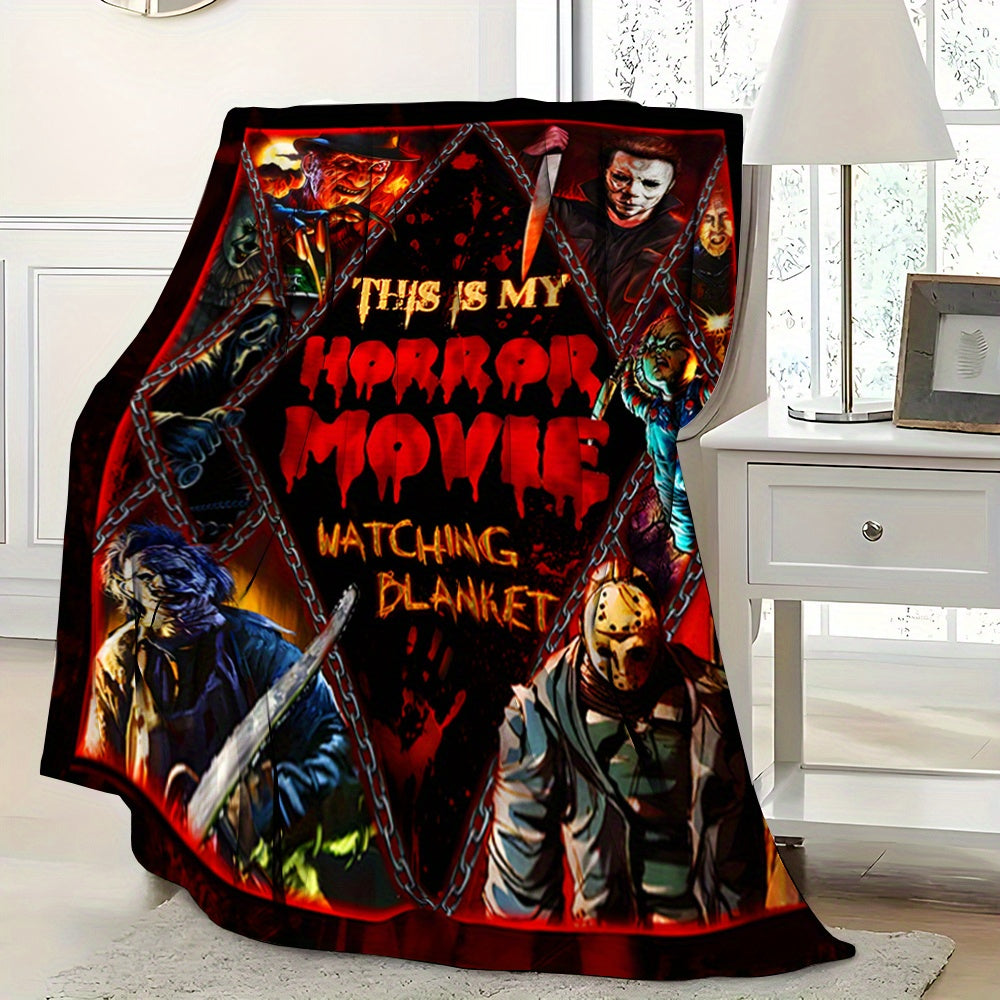 1 piece of horror movie blanket, perfect for bed or nap time. This comfortable blanket makes a creative gift idea.