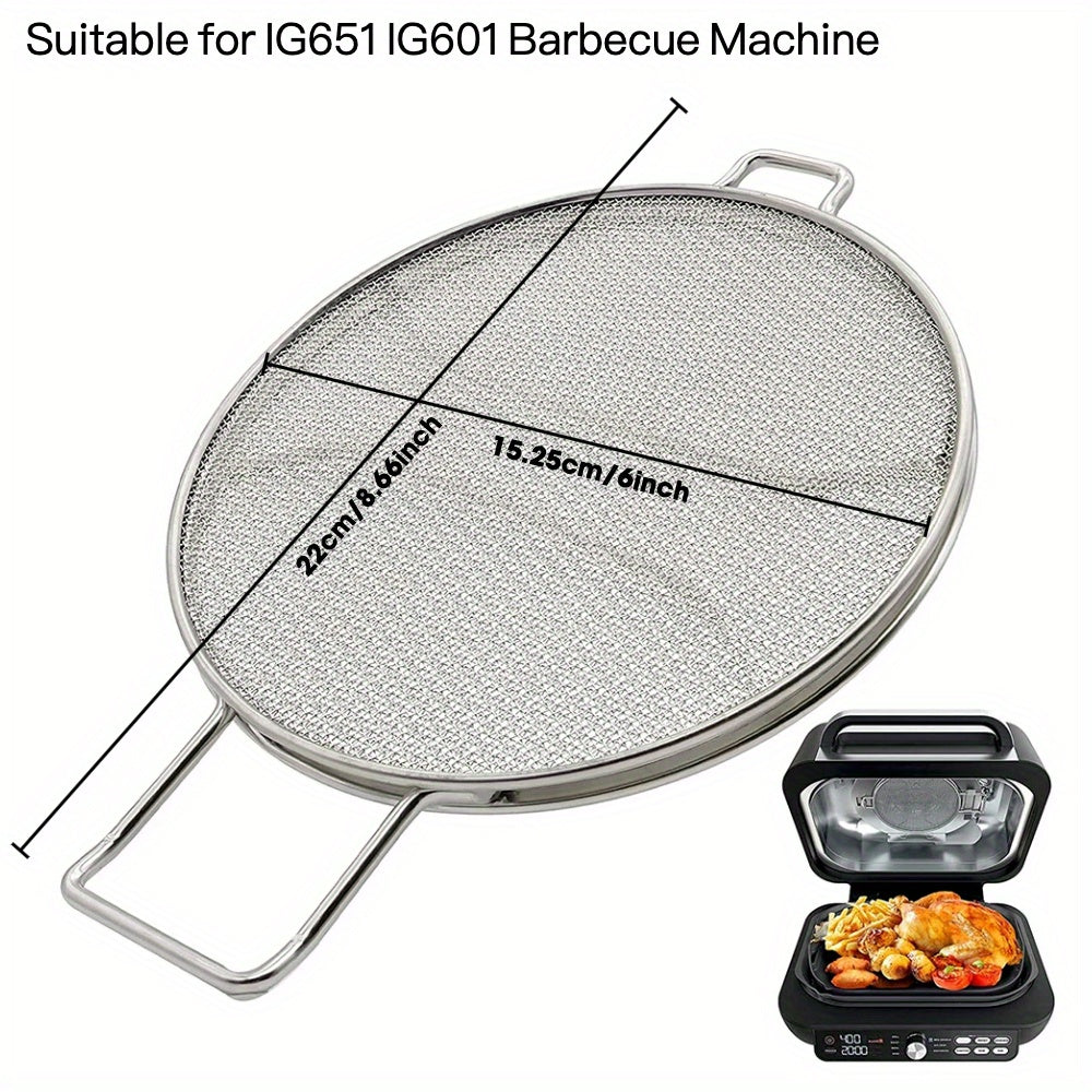 Protect your Ninja Foodi Grill with this stainless steel mesh cover shield. Compatible with FG551, IG651, IG601, AG301 Smart XL 6-in-1 & 5-in-1 Indoor Grills, this cooking splatter protector will keep your kitchen clean while you cook.