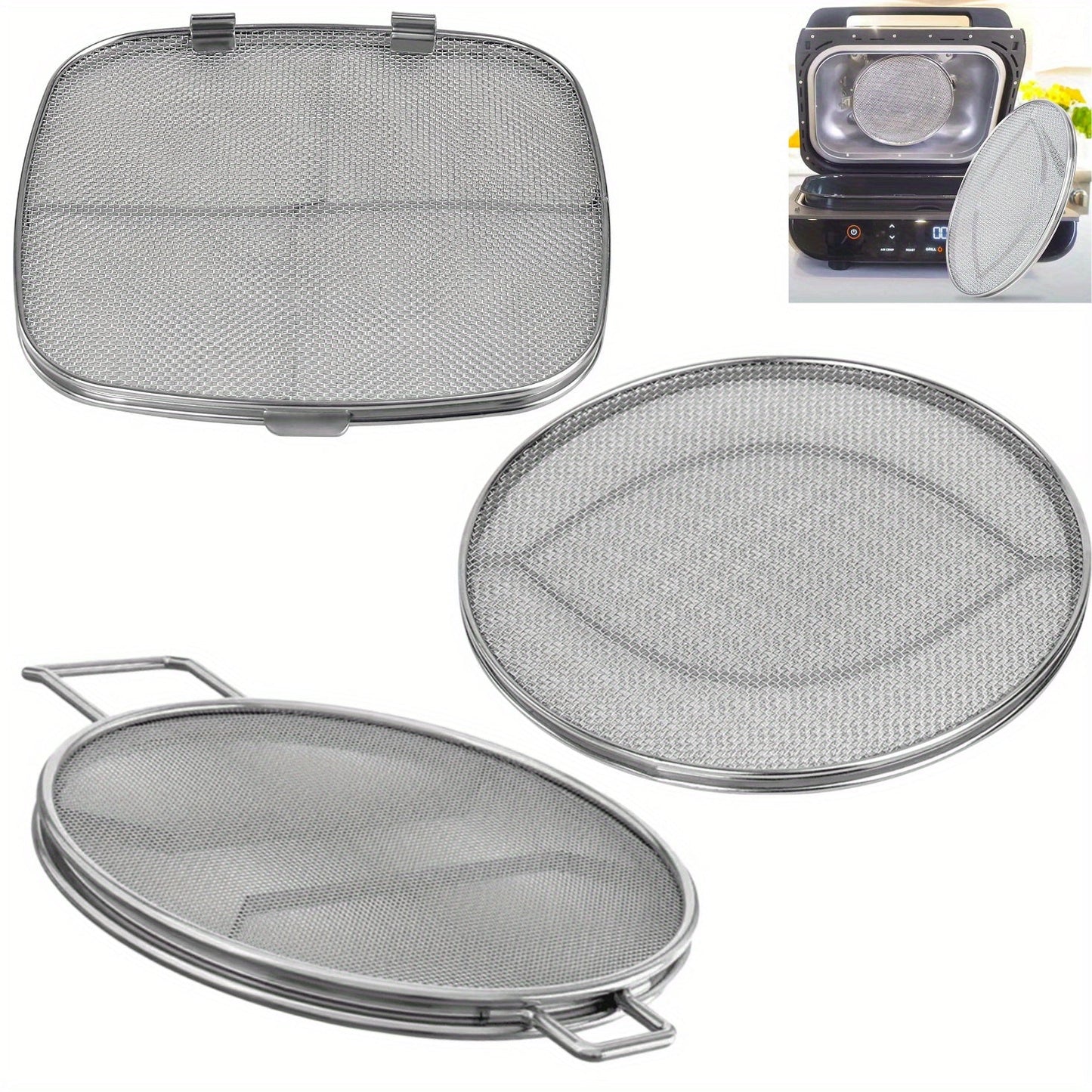 Protect your Ninja Foodi Grill with this stainless steel mesh cover shield. Compatible with FG551, IG651, IG601, AG301 Smart XL 6-in-1 & 5-in-1 Indoor Grills, this cooking splatter protector will keep your kitchen clean while you cook.