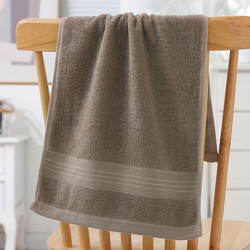 1pc Super Soft 100% Cotton Hand Towel with Modern Grid Pattern, 300GSM, Absorbent, Contemporary Style, Space Themed, Rectangular Shape, Soft Knitted Fabric.