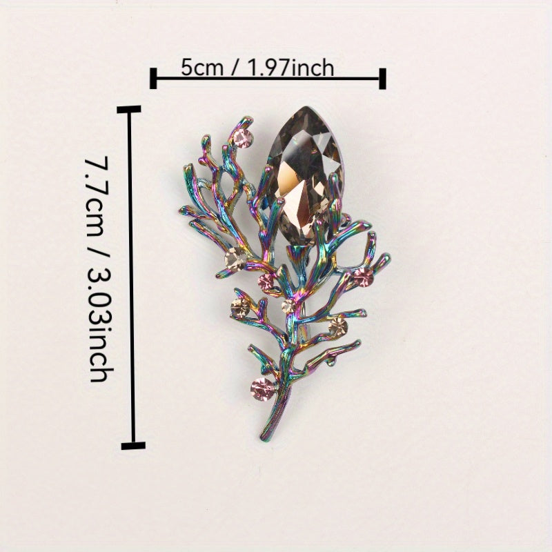 Sophisticated Enamel Brooch Pin - Unique Irregular Shaped Design with Vibrant Plating - Stylish Accessory for Sweaters, Suits, and Scarves - Elegant Luxury for Women