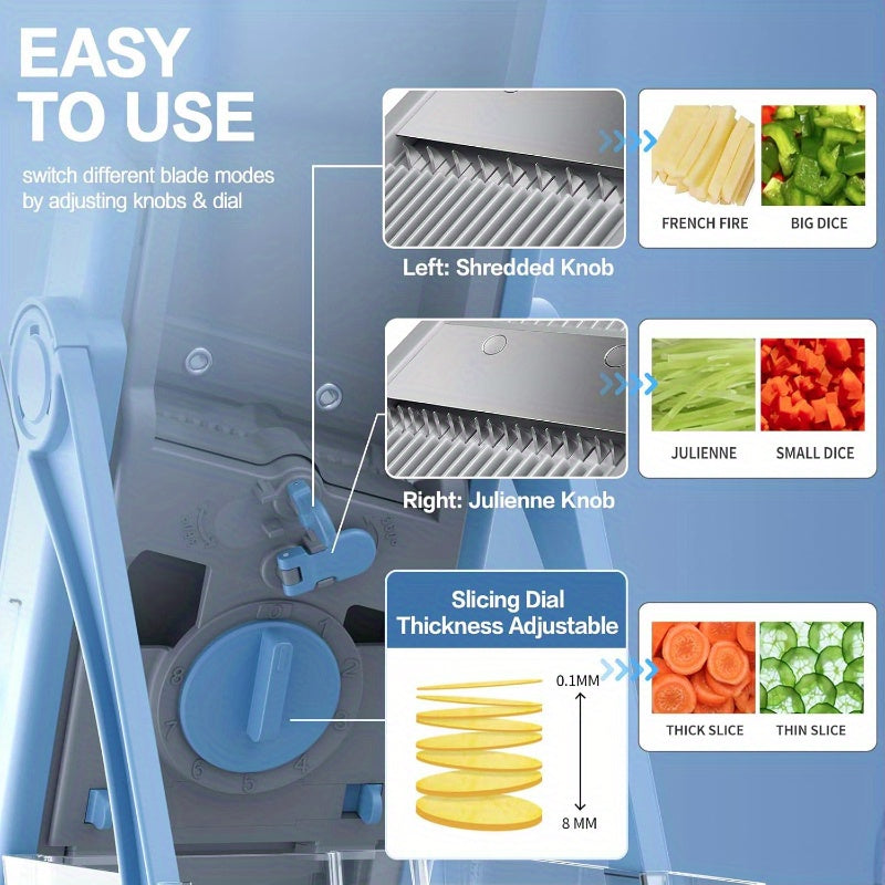 Durable ABS Material Kitchen Slicer - Versatile, Safe, and Easy-to-Use for Cutting Fruits, Vegetables, and Potatoes