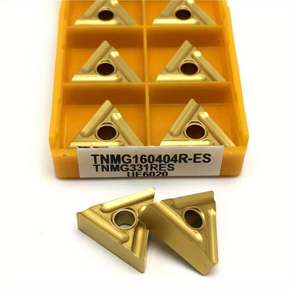 Durable and precise CNC lathe tool for steel, stainless steel, and cast iron - High-performance TNMG160404R ES VP15TF carbide turning insert.