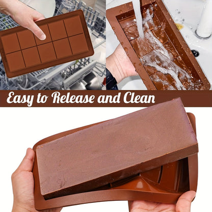 Silicone Chocolate Bar Mold - Extra-Large Size, BPA-Free, Ideal for Making Stuffed Bars & Candies, Must-Have Kitchen Tool for Chocolate Making