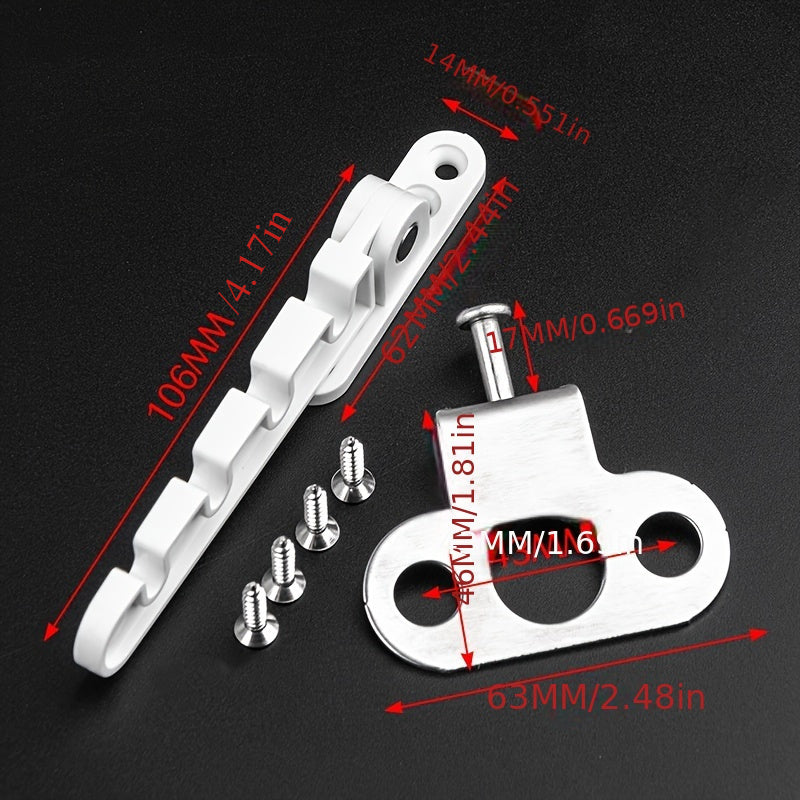 Bracket for Child Safety and Wind Brace Retainer for Limiting Wind Ventilation on Inner Opening Doors and Windows made of Mild Steel